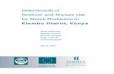Determinants of Fertilizer and Manure Use for Maize Production in
