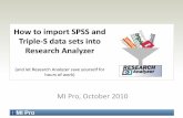 How to import SPSS and Triple-S data sets into Research - MIPro