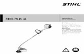 STIHL FS 45/46 Occasional Use Weed Trimmer Instruction Manual