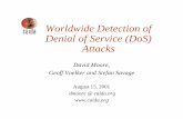 Worldwide Detection of Denial of Service (DoS) Attacks - Caida