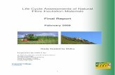 Life Cycle Assessments of Natural Fibre Insulation Materials