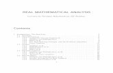 REAL MATHEMATICAL ANALYSIS Contents