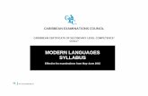 Combined Modern Language Syllabus - Cxc.org