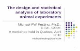 The design and statistical analysis of laboratory animal - CCAC