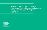 APA Guidelines for the Undergraduate Psychology Major - American