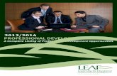 LEAF's 2013-2014 Professional Development Catalog is Now