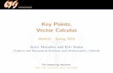 Key Points, Vector Calculus - Control and Dynamical Systems