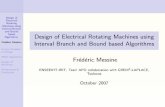 Design of Electrical Rotating Machines using Interval Branch and Bound based Algorithms