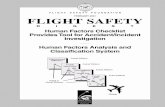 Human Factors Analysis and Classification System - Flight Safety