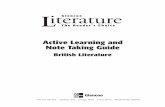 Active Learning and Note Taking Guide British Literature English Language Learners
