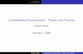 Combinatorial Enumeration: Theory and Practice