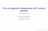 On asymptotic dimension of Coxeter groups - Department of