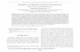 Origins of Mathematical Intuitions - CiteSeer