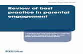REVIEW OF BEST PRACTICE IN PARENTAL ENGAGEMENT - Gov.uk