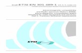 EN 301 489-01 - V01.01.01 - Electromagnetic compatibility - ETSI