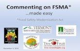 Commenting on FSMA changes made easy - University of Vermont