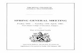 SPRING GENERAL MEETING - Europe PubMed Central