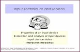 Input Techniques and Models