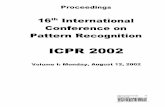 'International Conference on Pattern Recognition ; 16 ...