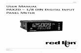 LP0872 User Manual PAX2D – 1/8 DIN Digital Input Panel Meter