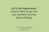 CSE 111 Bio: Program Design I Lecture 5: More Strings ...