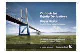 Outlook for Equity Derivatives - Deutsche Bank
