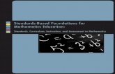 Standards-Based Foundations for Mathematics Education:
