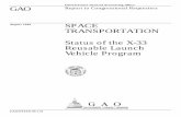 NSIAD-99-176 Space Transportation: Status of the X-33 Reusable