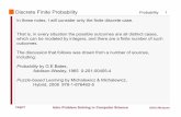 Discrete Finite Probability 1 - Virginia Tech