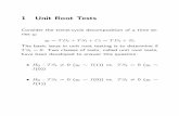 1 Unit Root Tests