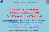 Robust transient synchronization of power networks - HYCON2-AD2