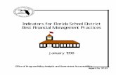 Indicators for Florida School District Best Financial Management