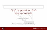 160: QoS support in IPv6 environments - 6Diss