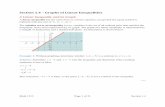 Section 1.4 â€“ Graphs of Linear Inequalities A Linear Inequality and