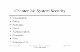 Chapter 24: System Security - University of California, Davis