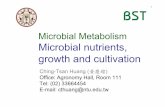 Microbial Nutrition, Growth and Cultivation