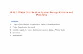 Unit 2. Water distribution system design criteria