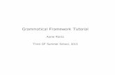Grammatical Framework Tutorial