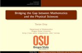 Bridging the Gap between Mathematics and the Physical Sciences