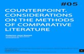 counterpoint. considerations on the methods of comparative - 452F