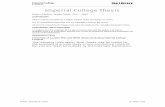 Imperial College Thesis - Imperial College London