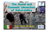 The Social and Economic Dimensions of Vulnerability The Social