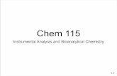 Instrumental Analysis and Bioanalytical Chemistry