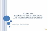 COMP 401 RECURSIVE TREE TRAVERSAL AND VISITOR