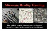 Alternate Reality Gaming - Jane McGonigal