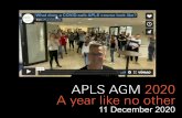APLS AGM 2020 A year like no other