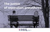 The justice of separation procedures - HiiL