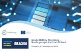 Nordic Battery Thursdays EBA250 Nordic perspective from ...