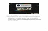 Variable Star Spectroscopy 2008 - Three Hills Observatory