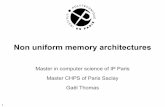 Non uniform memory architectures Gaël Thomas Master CHPS ...